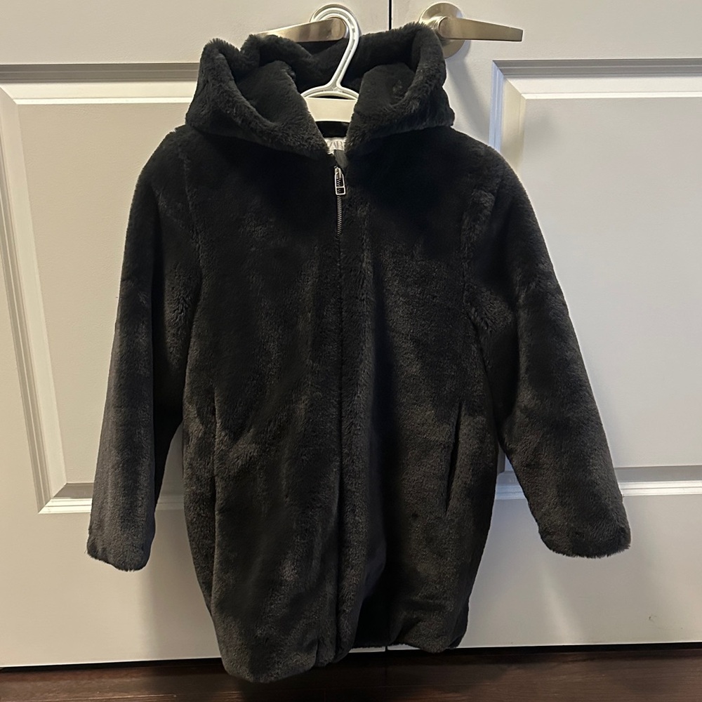 Zara Kids Plush Black Puffer Jacket